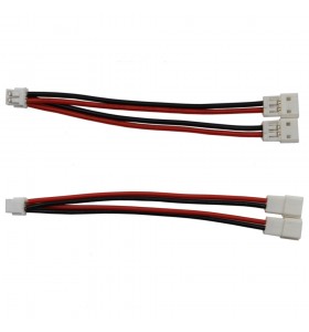 Custom 2Inch 5Cm Red Black 28Awg Y Split 2Female To 1Male Jst 1.5Mm 2Pin Wireharness Cable Wire